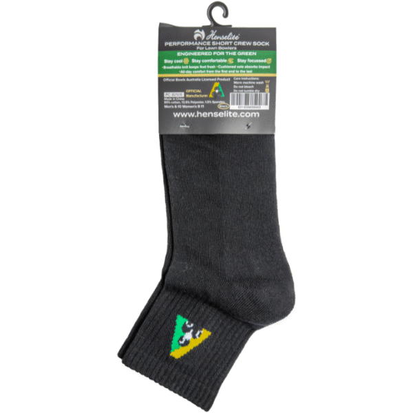 Henselite Short Crew Socks — Black